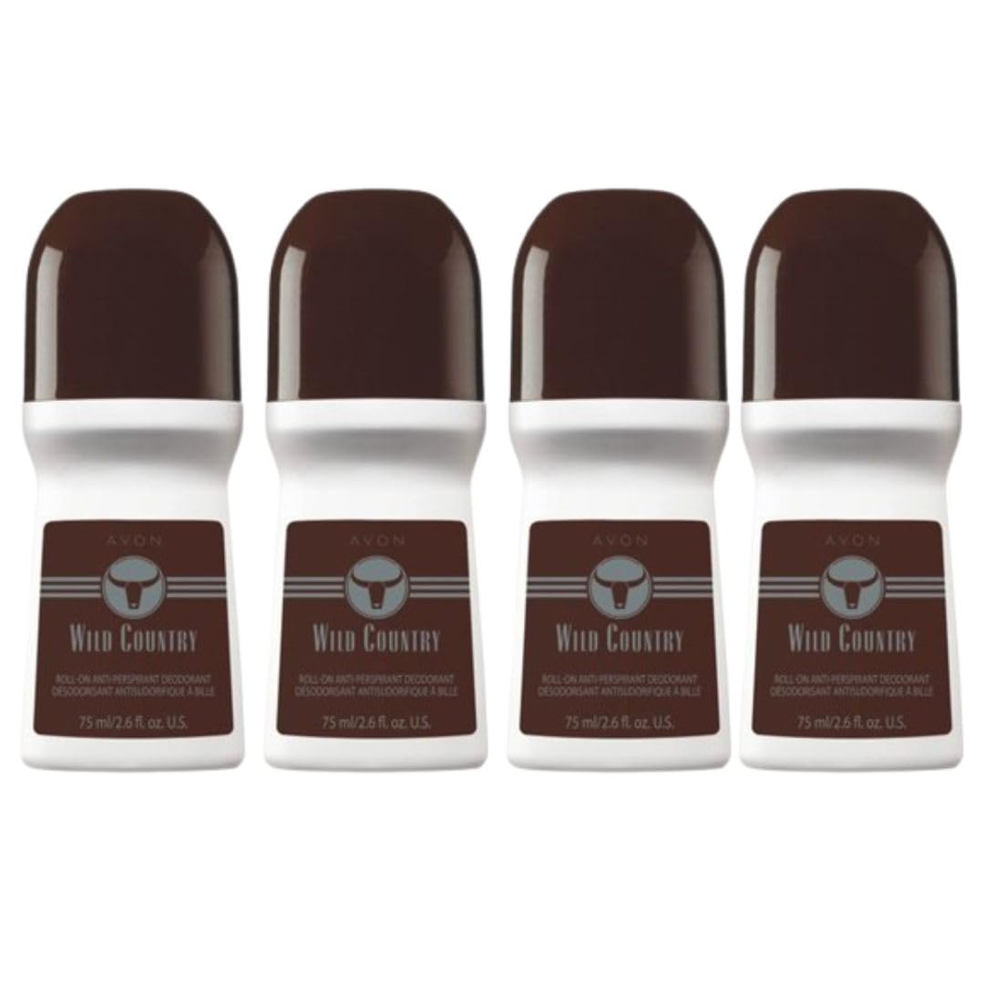 AVON Wild Country roll-on deodorant with outdoorsy scent for all-day freshness.