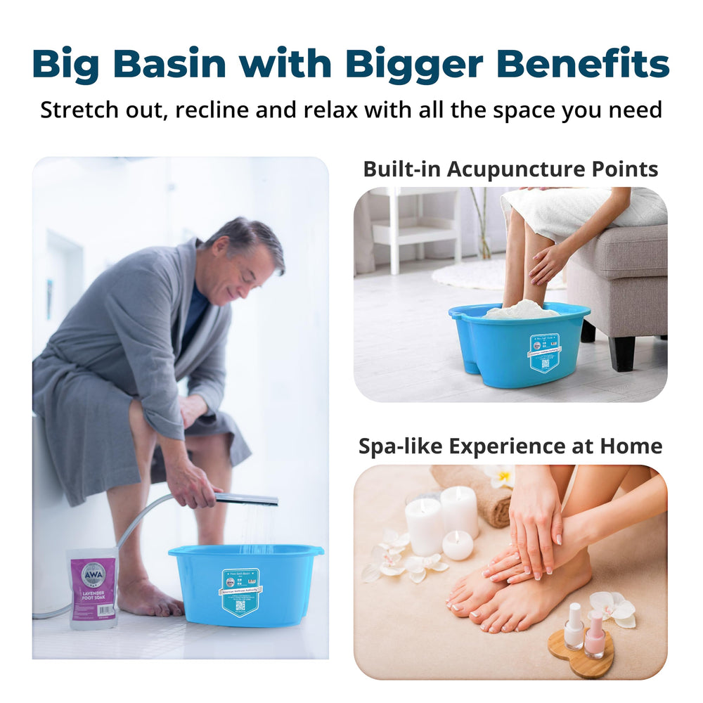 American Wellness Authority awa-blue-foot-tub-spa-like feel for at-home relaxation.
