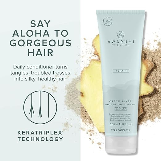 Applying Cream Rinse to detangle damp hair