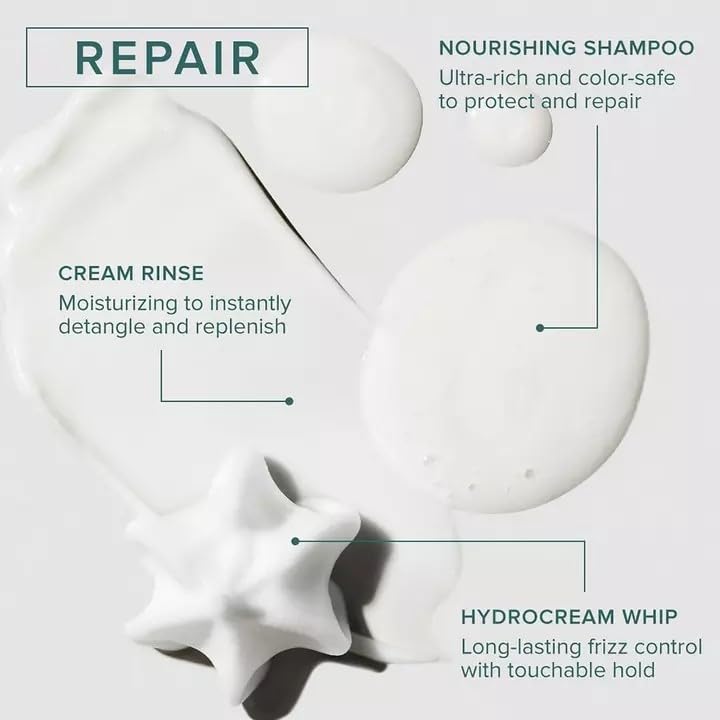 Close-up label shows color-safe and keratin protein benefits
