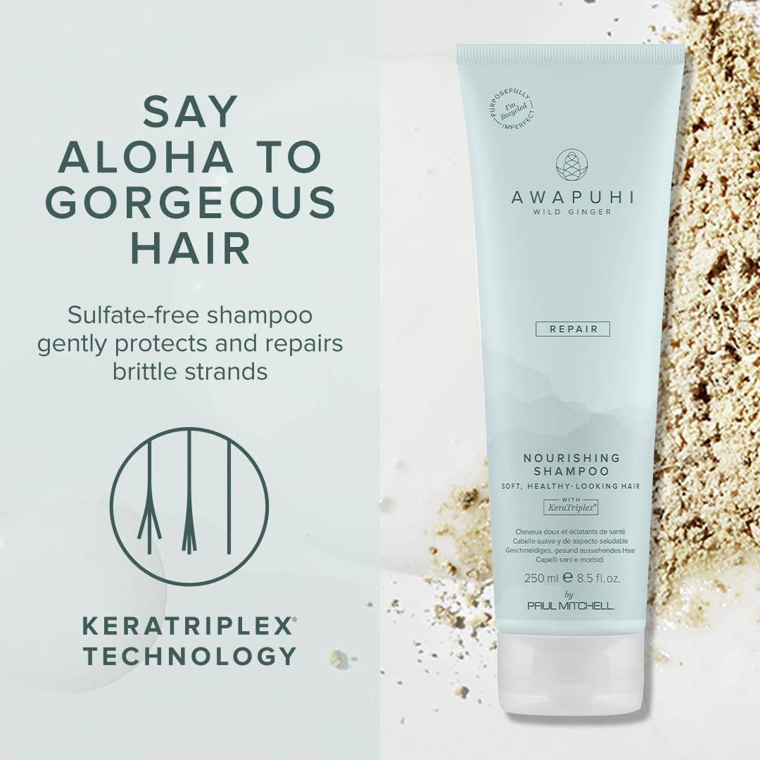 Awapuhi Wild Ginger Nourishing Shampoo rich lather signaling balanced moisture