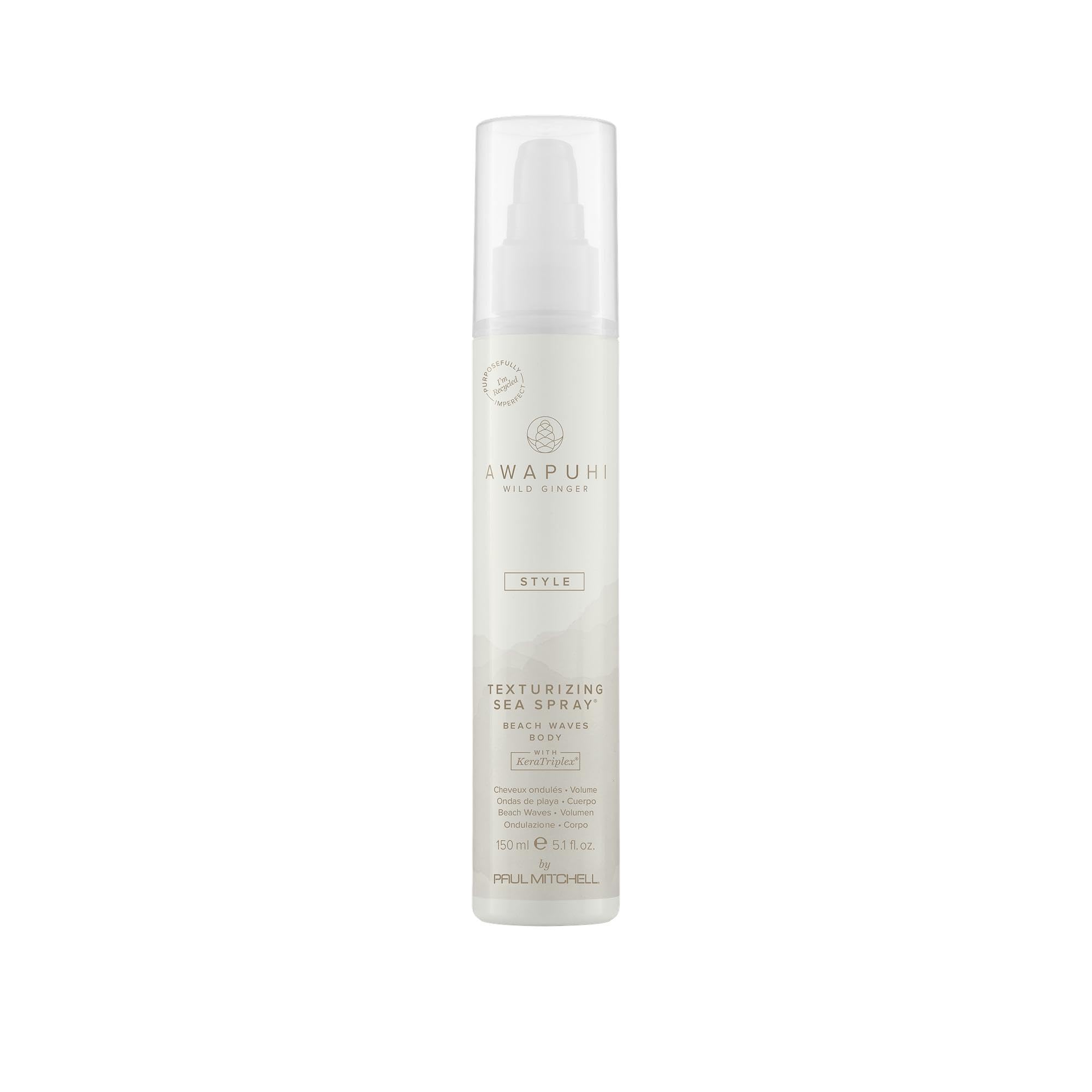 Awapuhi Wild Ginger Texturizing Sea Spray creates beach waves with added body for all hair types.