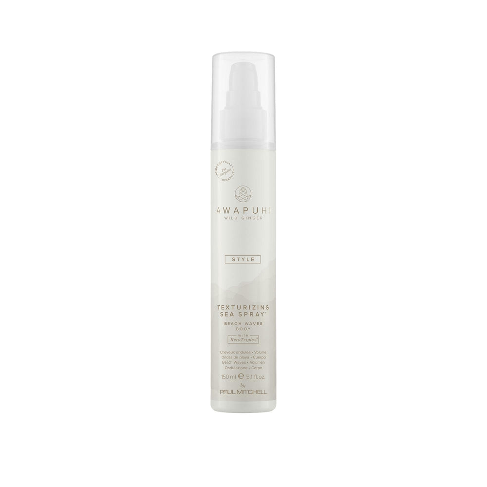 Awapuhi Wild Ginger Texturizing Sea Spray creates beach waves with added body for all hair types.