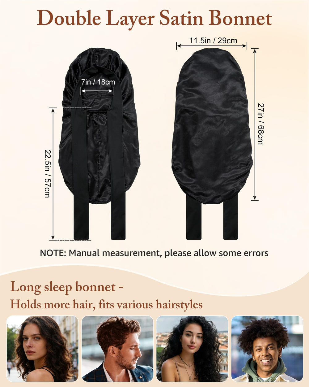 AWAYTR sleep cap helps retain moisture and protect hair overnight.