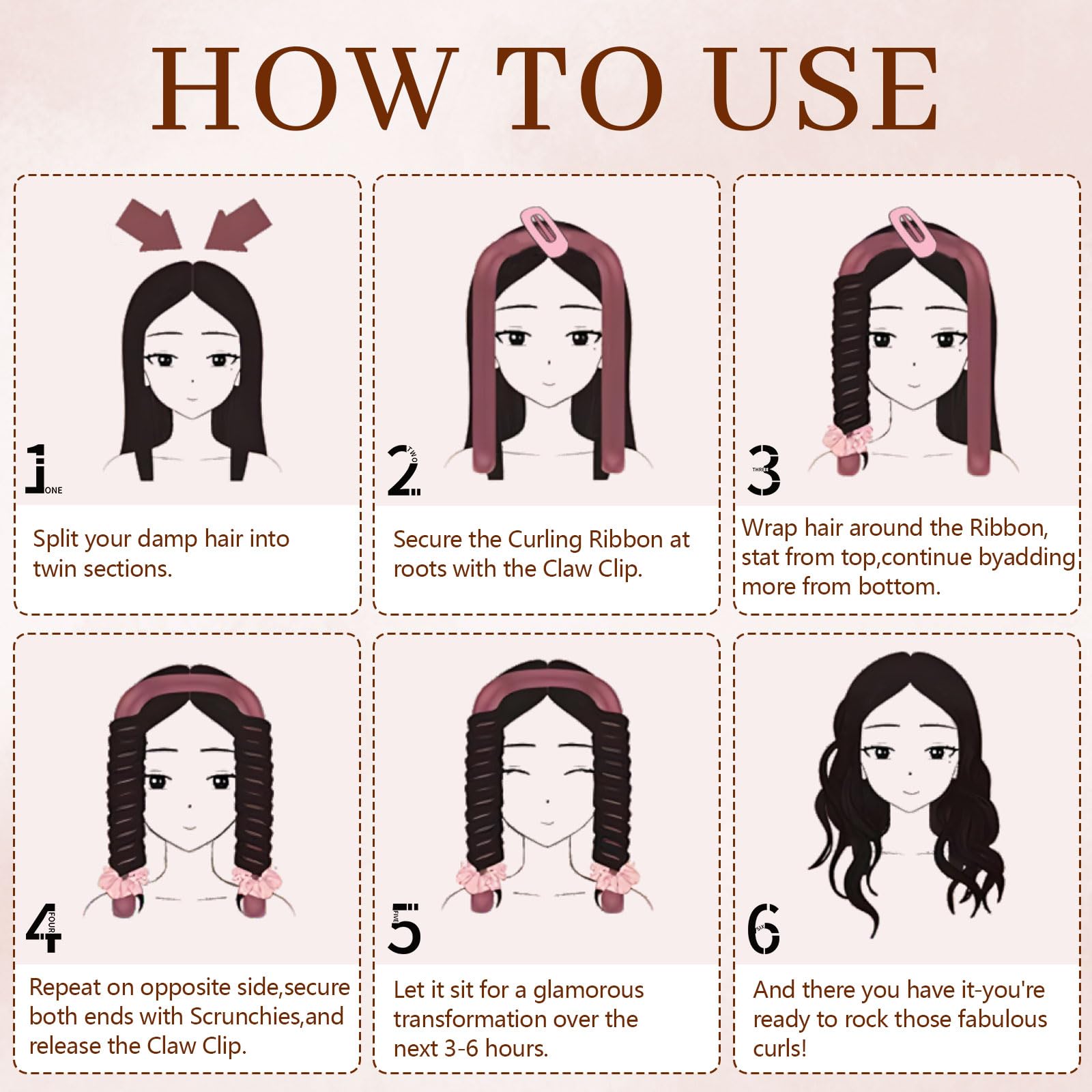 AWAYTR Velvet Curler Set hair clip visible for secure sections.