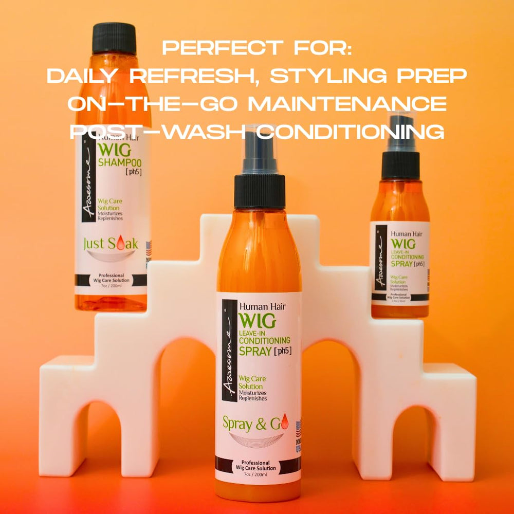 Awesome pH5 wig conditioner enhances shine while maintaining fiber softness
