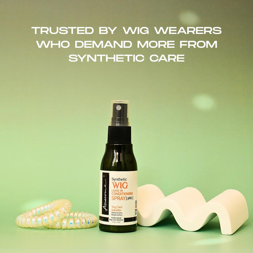 Awesome premium wig care set featuring two care bottles for wigs