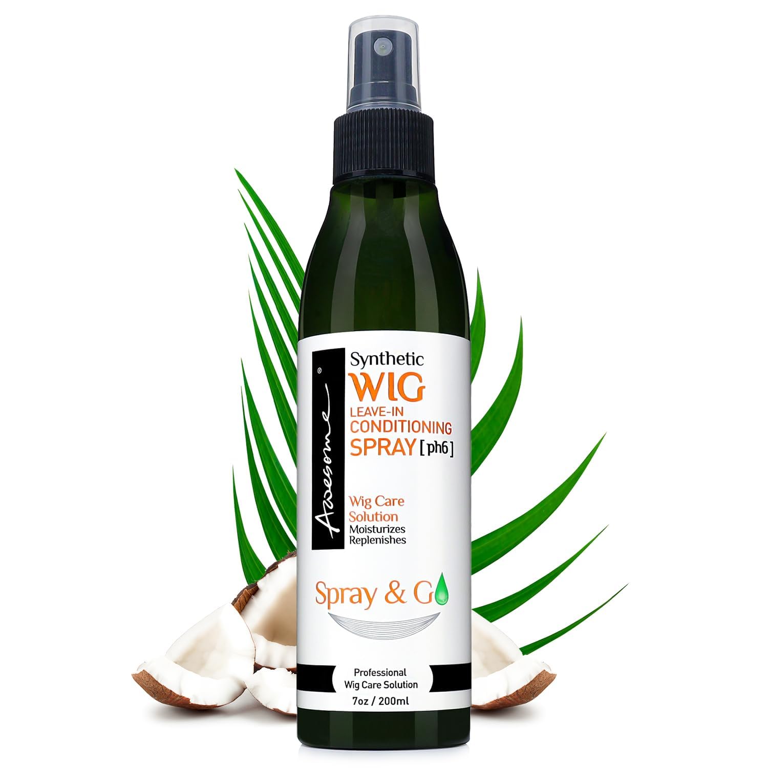 Awesome Synthetic Wig Leave-in Conditioner Spray bottle shown for detangling and smoothness