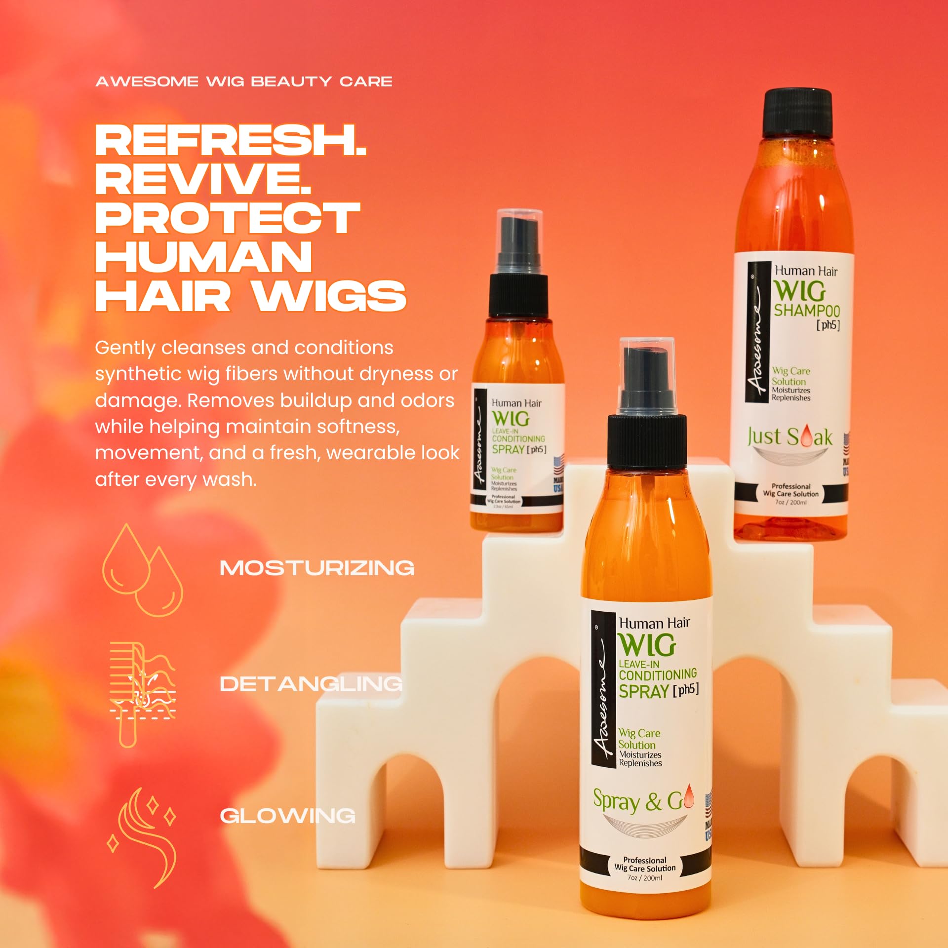 Awesome wig conditioner spray mist for easy detangling and quick refresh