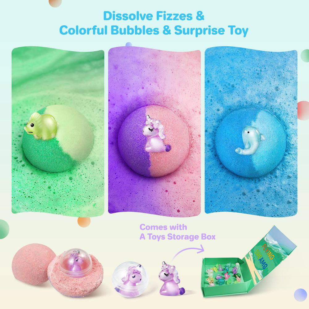 Bombas de baño naturales AWKUWA con aromas frutales para niños