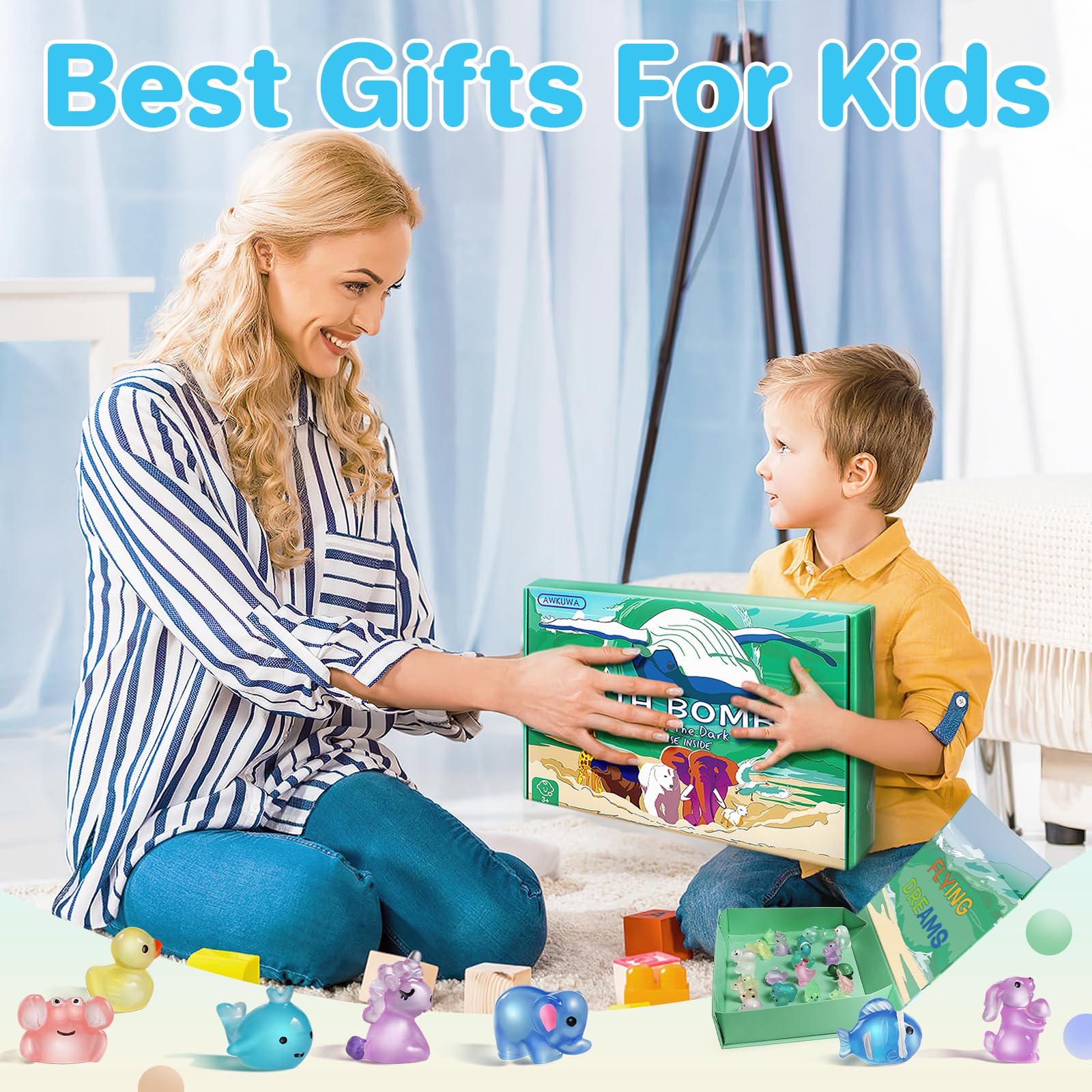 Regalo de Pascua AWKUWA: bombas de baño para niños con juguetes sorpresa