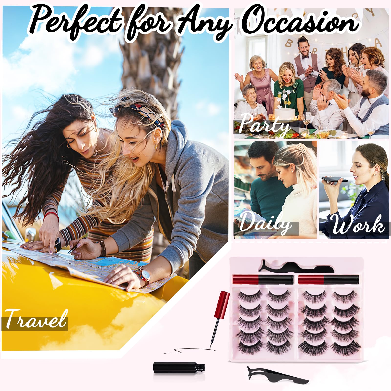 Awmyis no-glue magnetic kit allows easy, mess-free wear.