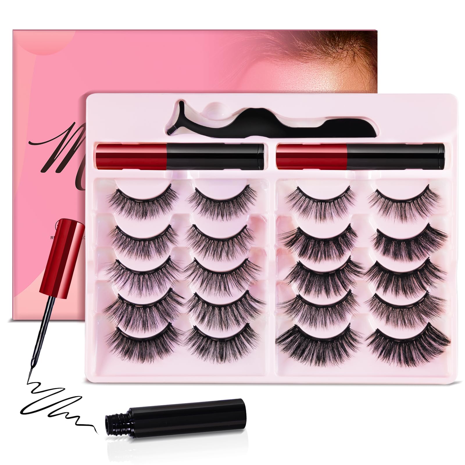 Awmyis magnetic eyelashes kit packaging, showing premium, easy-to-store set.