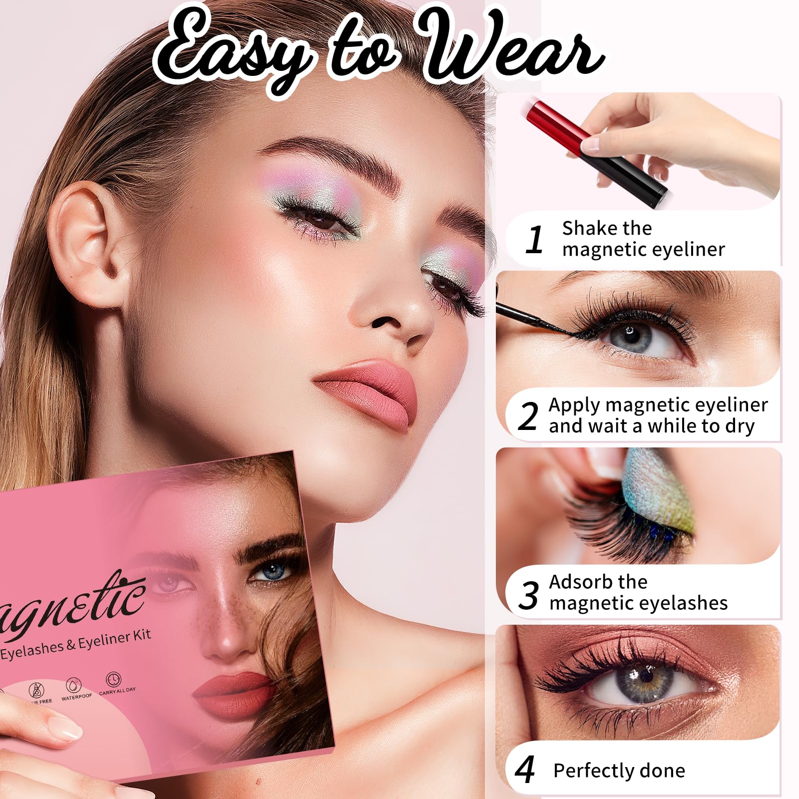 Awmyis magnetic eyeliner with ultra-fine powder for durable lash hold.