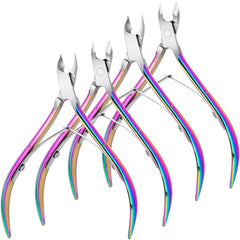 Awpeye rainbow cuticle nipper pack for precise trimming across four tools.