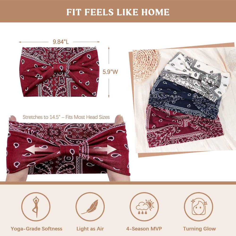 Awumbuk Bandana Ancha Bohemia para mujer, estilo y funcionalidad
