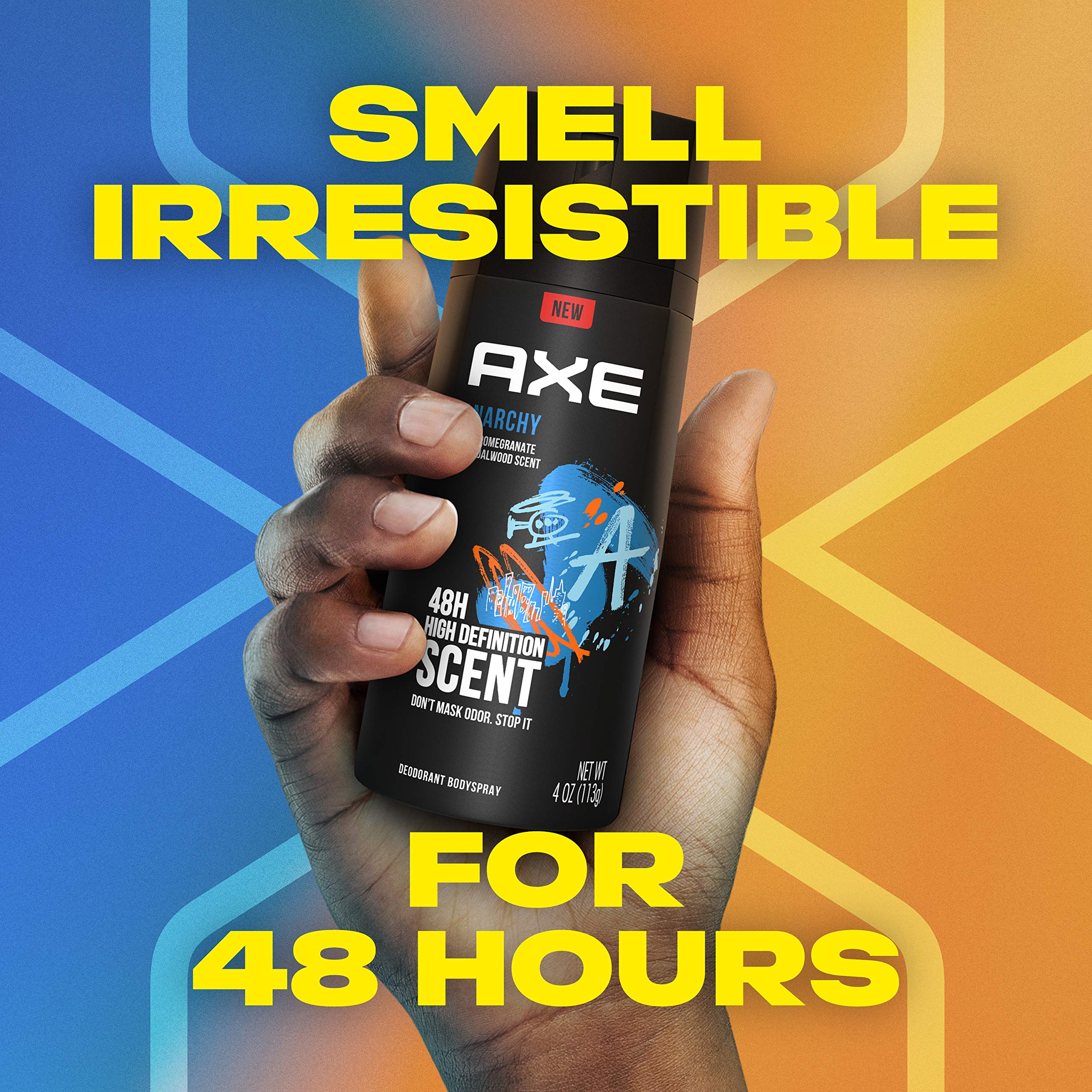 AXE Anarchy odor protection up to 48 hours when used as directed