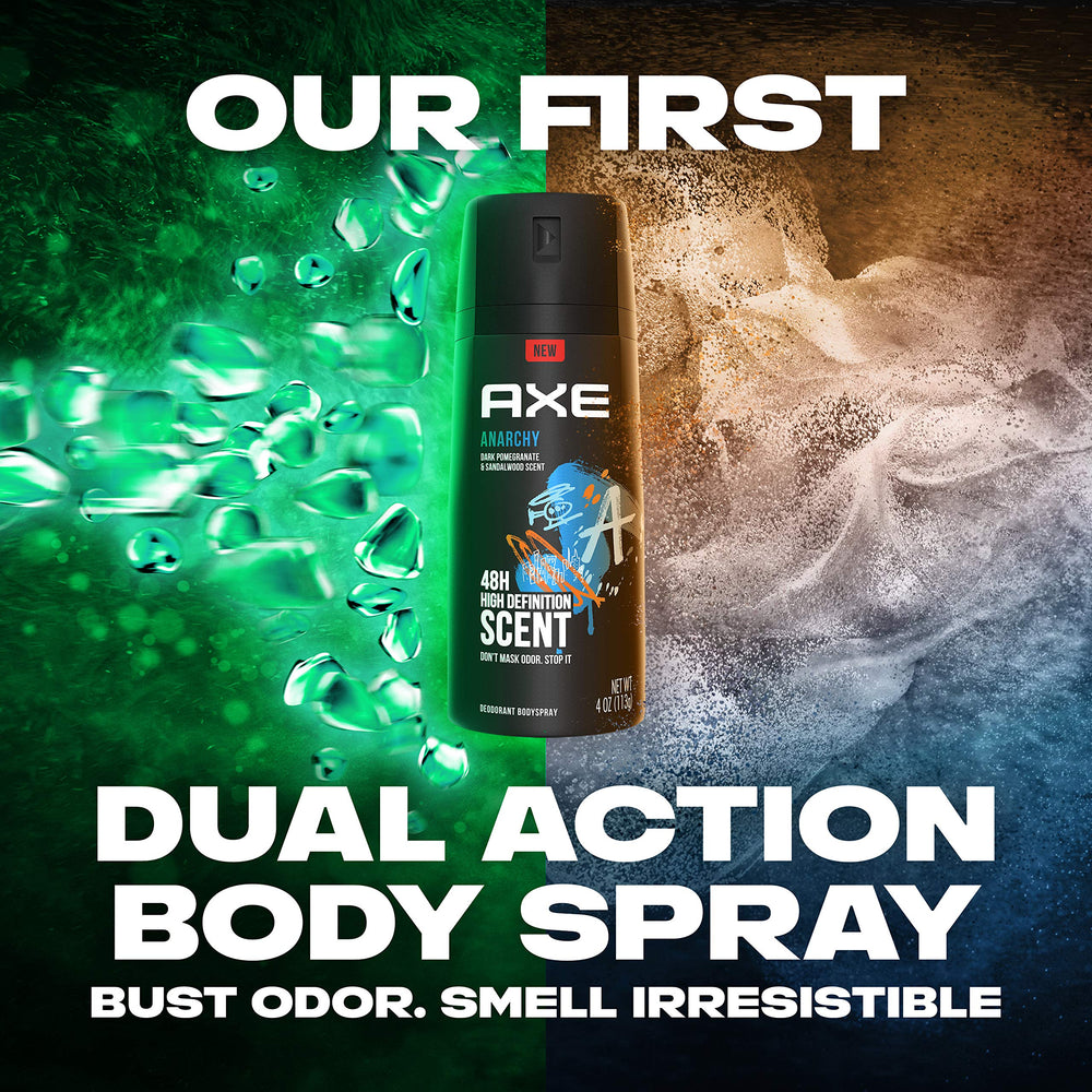 AXE Anarchy pack of 6 men's body spray for convenient multi-pack