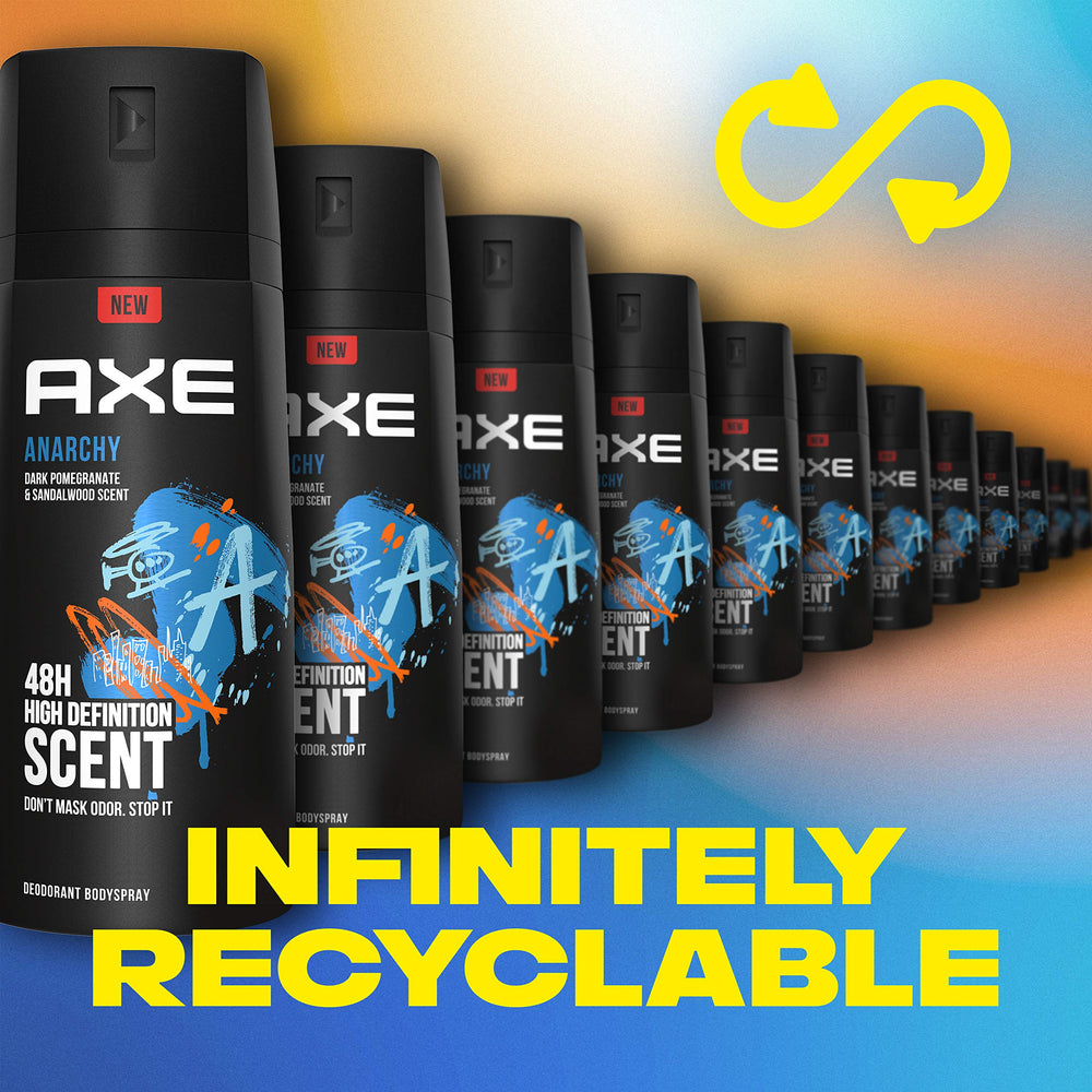 AXE Anarchy recyclable metal can reducing waste