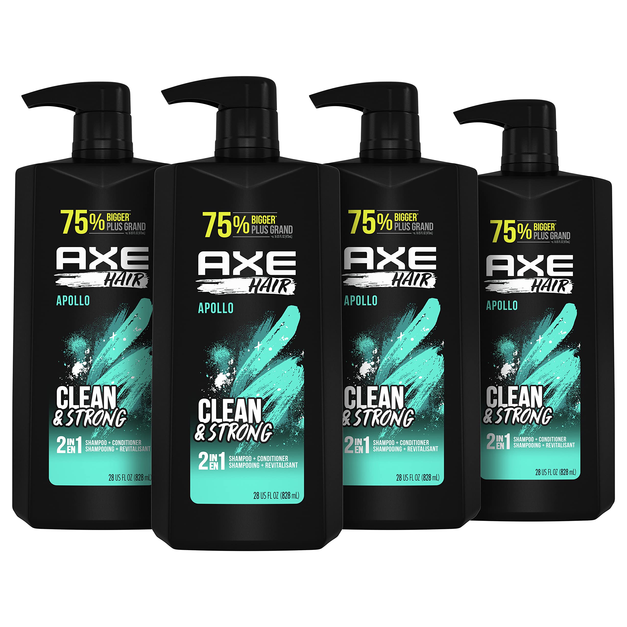 AXE Apollo 2-in-1 bottle front with sage and cedarwood fragrance for daily freshness