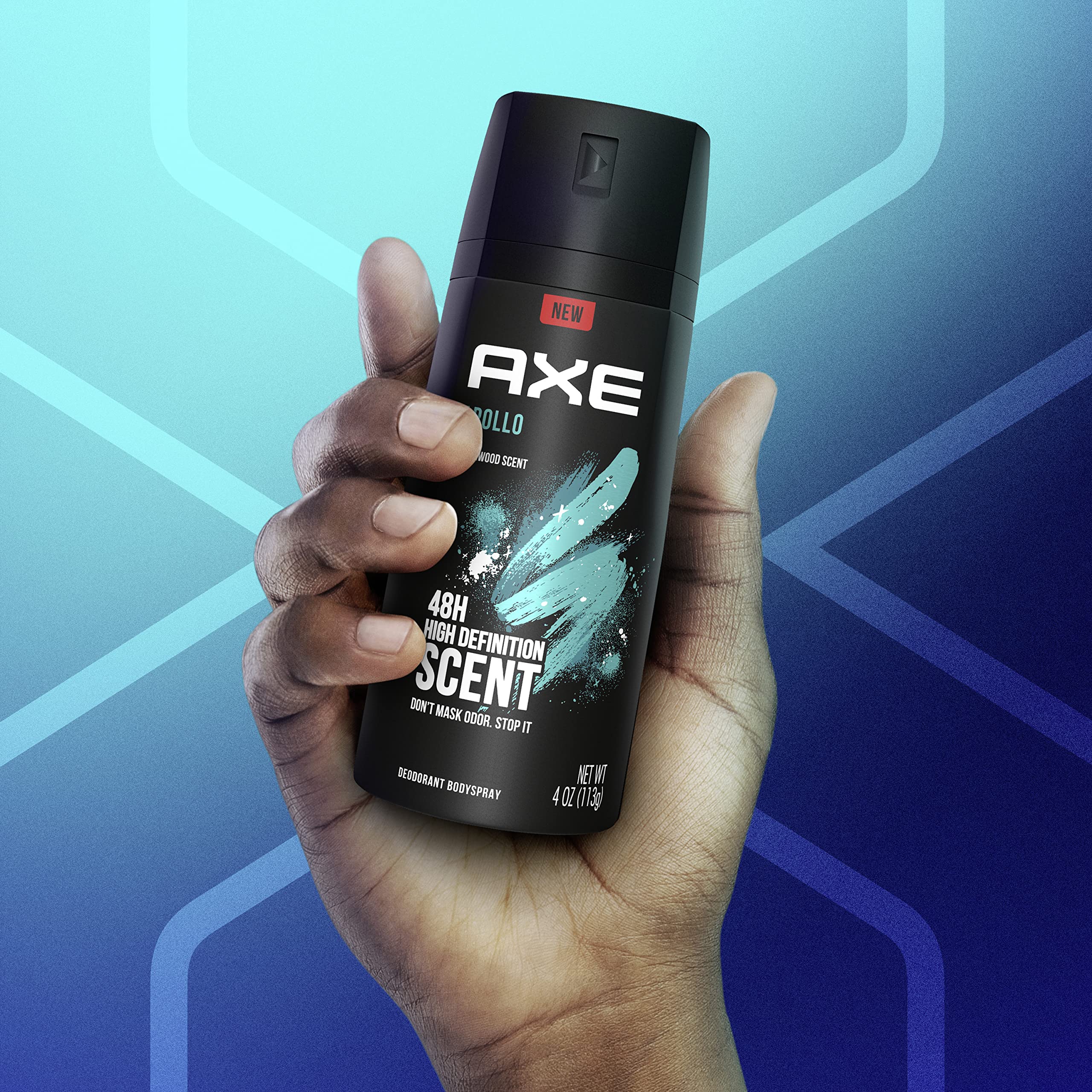AXE Apollo offers up to 48 hours of odor protection.