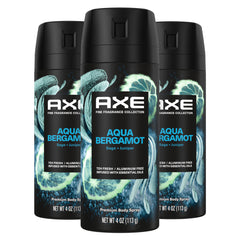 AXE Aqua Bergamot deodorant spray bottle for long lasting freshness and confidence