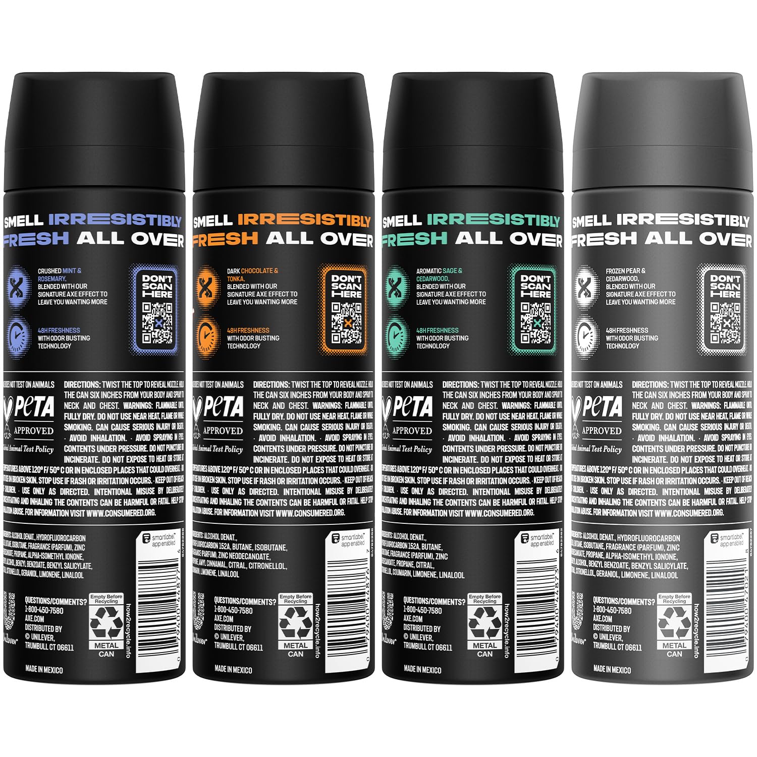 AXE Black bottle close-up highlighting cedarwood note for daily freshness.