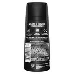 AXE Black desodorante, pulverizador en aerosol, aplicación rápida y limpia.