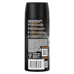 AXE Black Vanilla Orange + Sandalwood bottle side view highlighting premium fragrance.