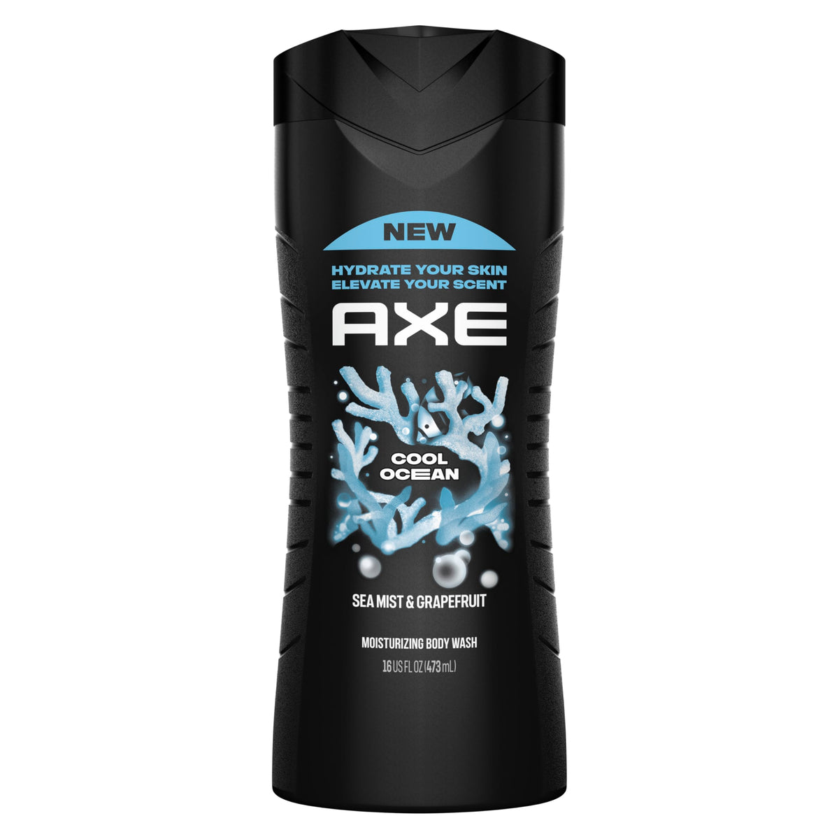 AXE Cool Ocean: vista de la botella para uso diario, aroma duradero