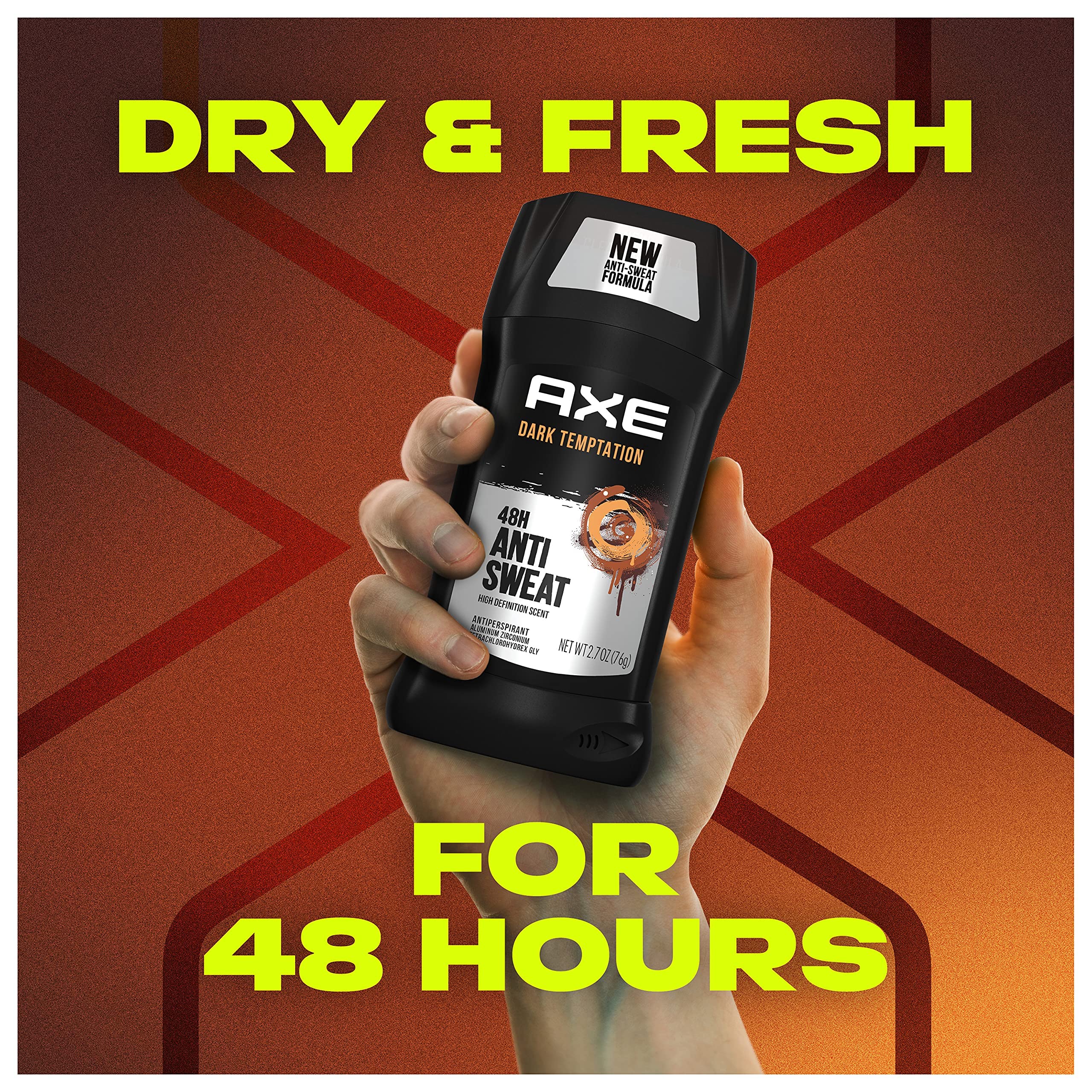 AXE Dark Temptation application steps show easy, quick daily use.