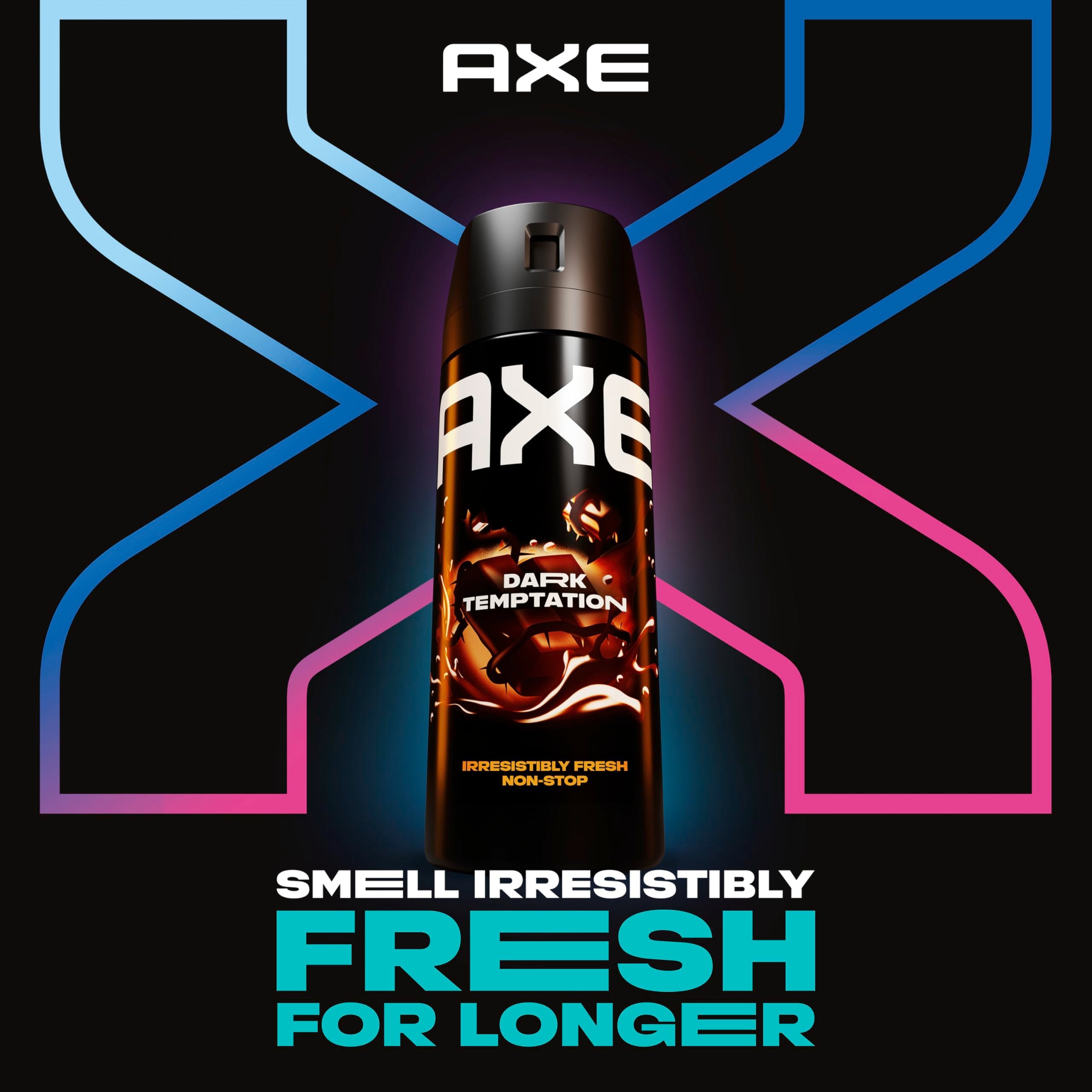 Applying AXE Dark Temptation on the chest for quick refresh