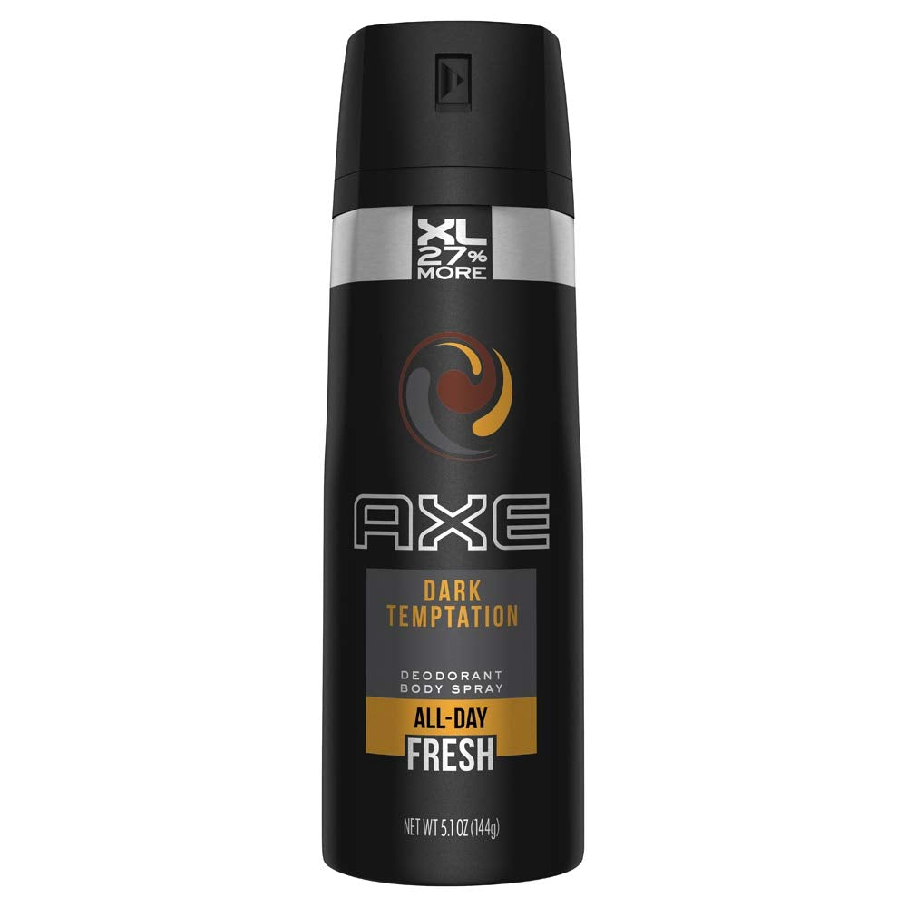 AXE Dark Temptation: botella de desodorante para hombre que te mantiene fresco todo el día.