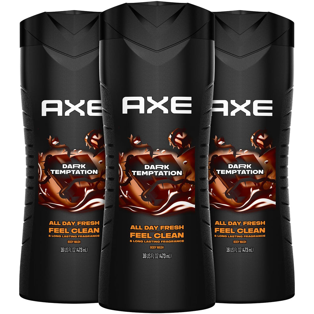 AXE Dark Temptation bottle close-up for everyday refresh and confident start.