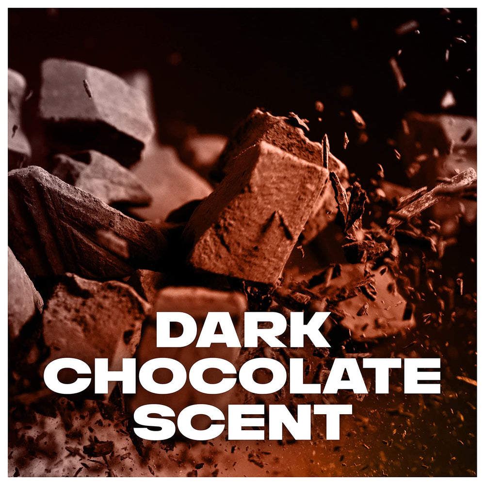 AXE Dark Temptation branding emphasizes bold scent for confident evenings.
