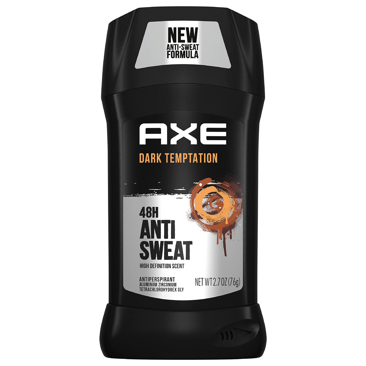 AXE Dark Temptation deodorant stick front view in pack of six for daily freshness.