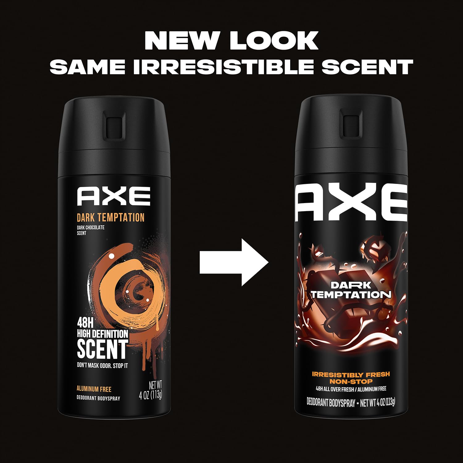 AXE Dark Temptation: envase sostenible y diseño para el futuro.