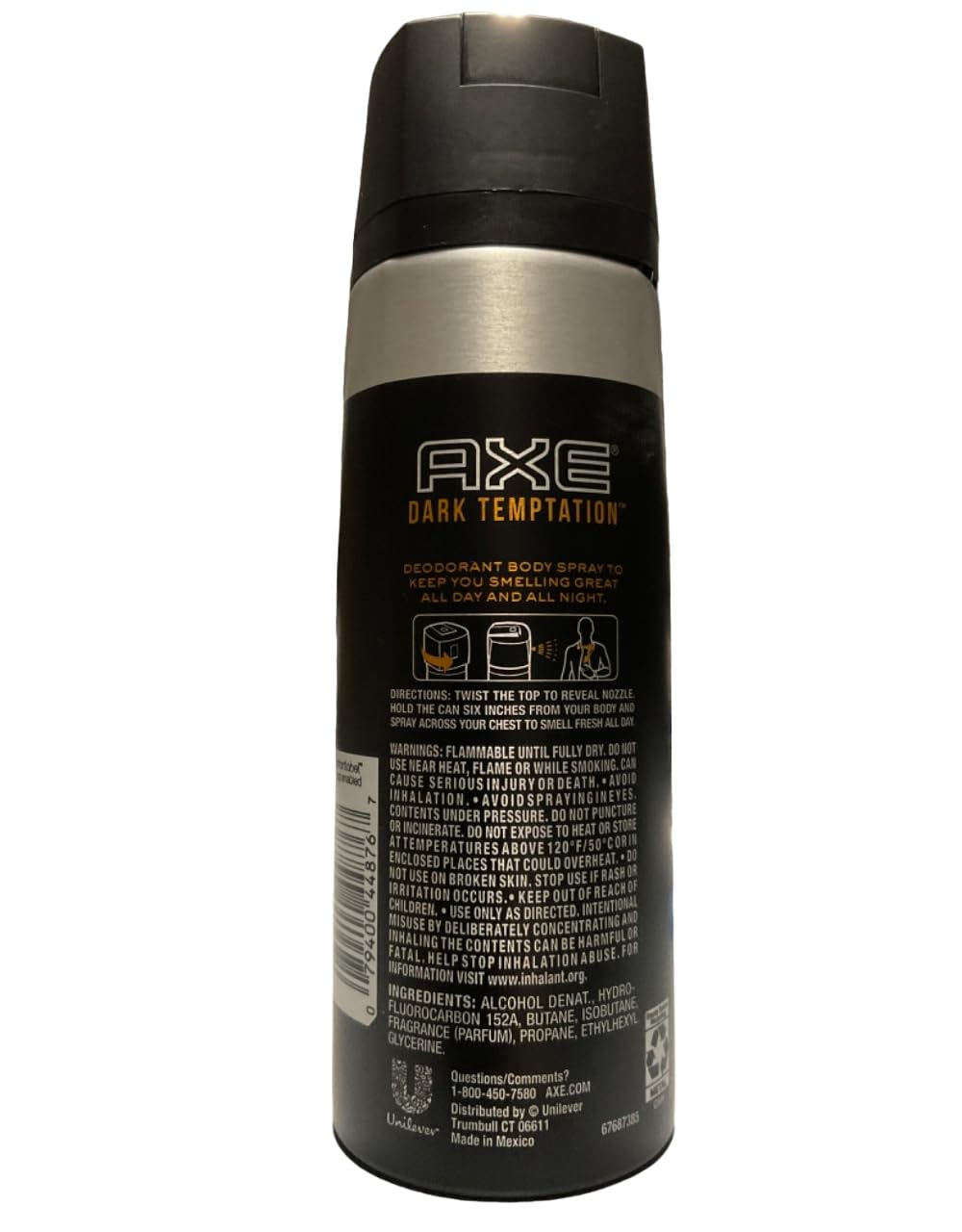 AXE Dark Temptation: lata de diseño nuevo que facilita el reciclaje y mantiene la frescura diaria.