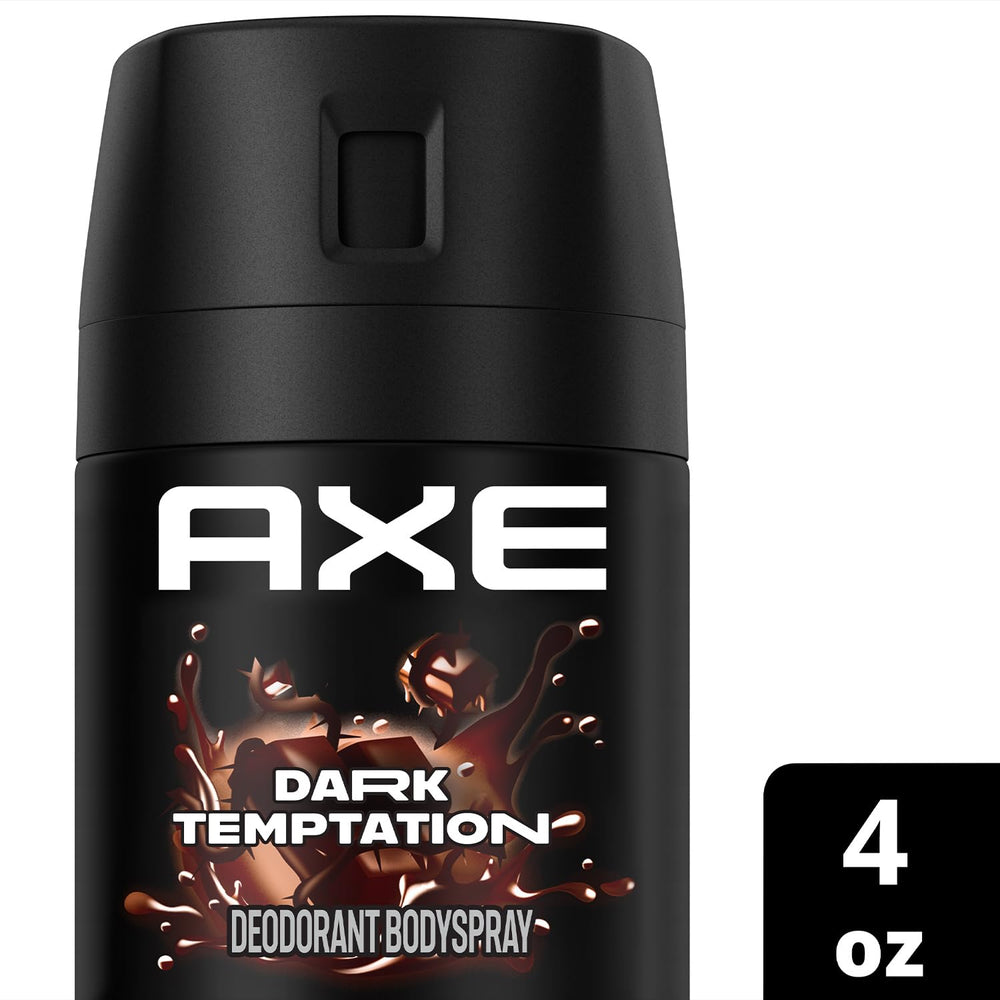 AXE Dark Temptation: silueta frontal sugiere aroma tentador.