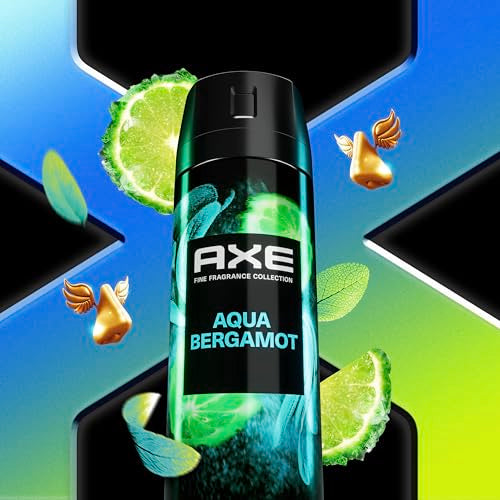 AXE Fine Fragrance 72H odor protection badge on can signals lasting freshness.
