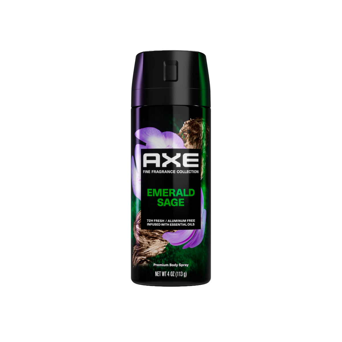 AXE Green Geranium Deodorant Spray bottle for all-day freshness.
