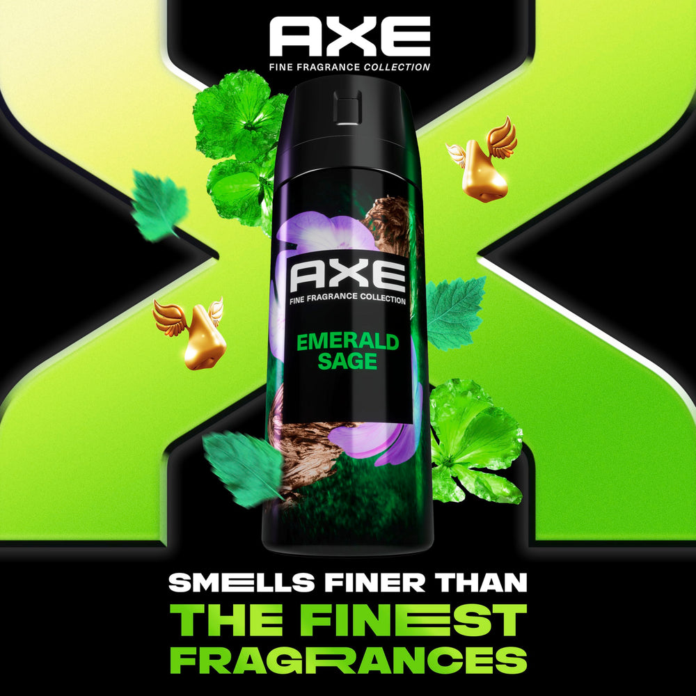AXE Green Geranium Deodorant Spray mist-dispense enables quick, even application.