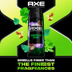 AXE Green Geranium Deodorant Spray mist-dispense enables quick, even application.