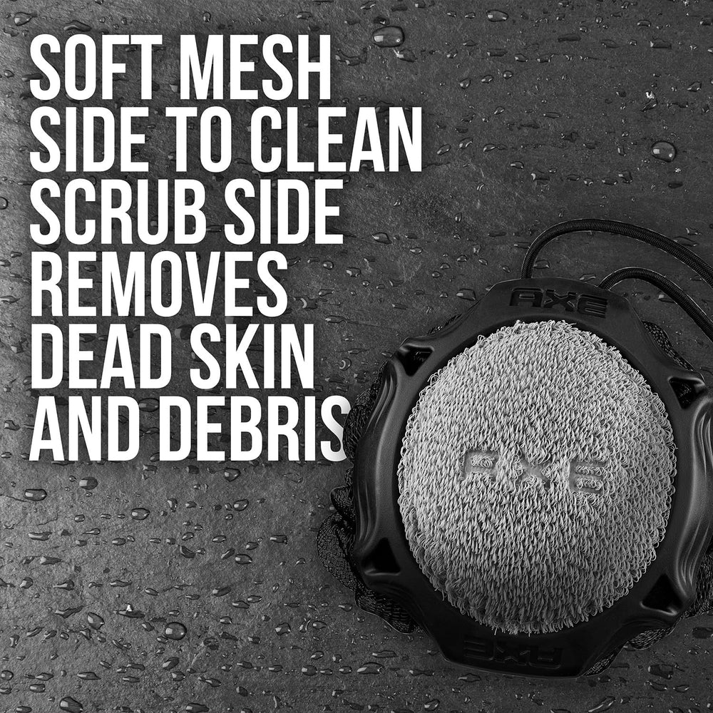 AXE mesh-side detailer close-up showing rich lather potential