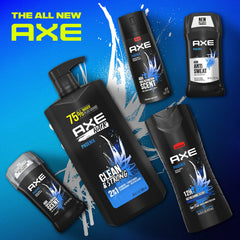AXE Phoenix 2-in-1 lather demonstrates cleansing and conditioning in one step.