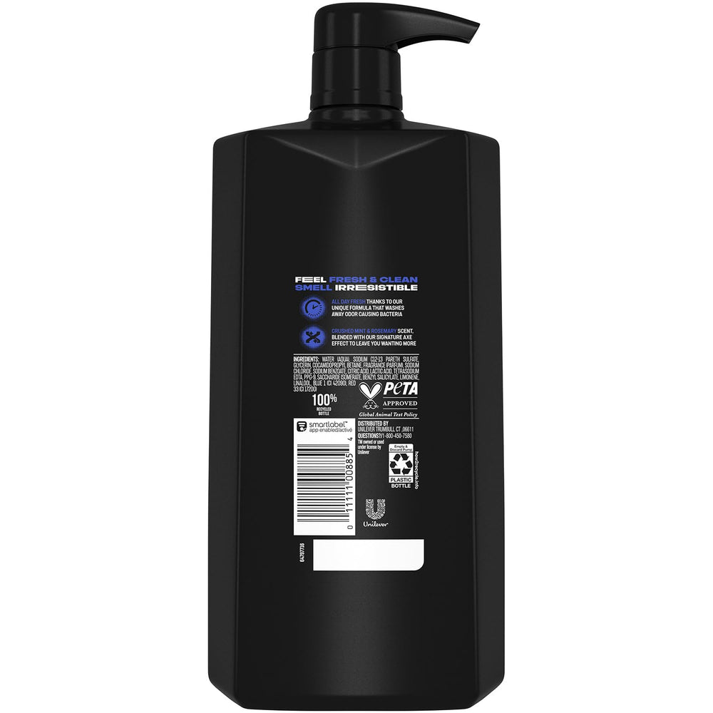 AXE Phoenix bottle-pour action shows rich lather for a refreshing shower.