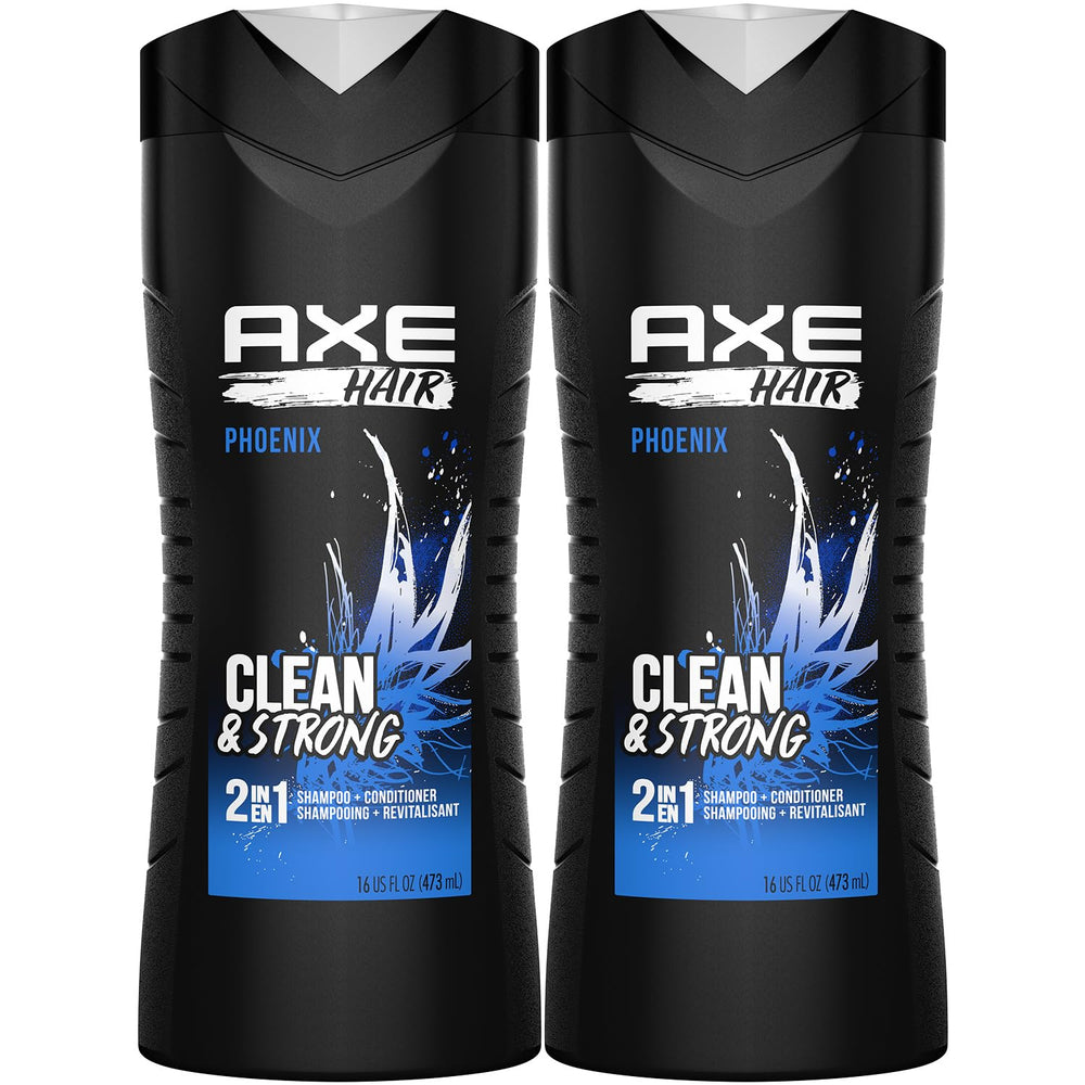 AXE Phoenix champú y acondicionador dos en uno en botella ergonómica para ducha rápida