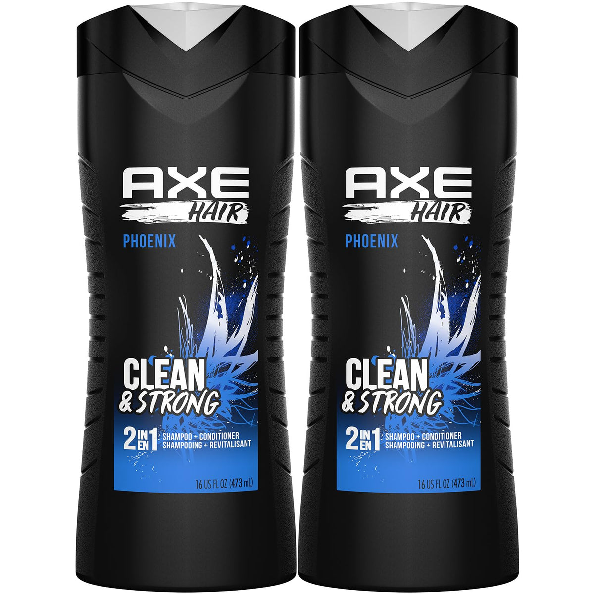 AXE Phoenix champú y acondicionador dos en uno en botella ergonómica para ducha rápida