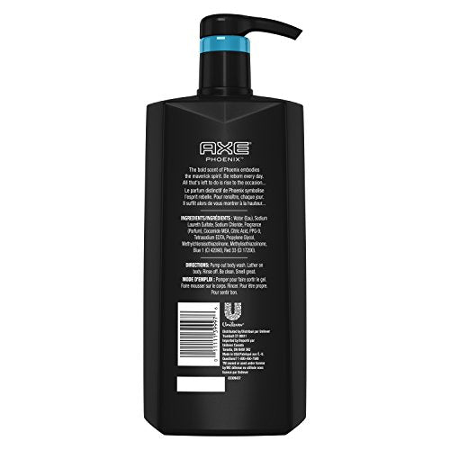 AXE Phoenix label highlights lavender-geranium-citrus fragrance.