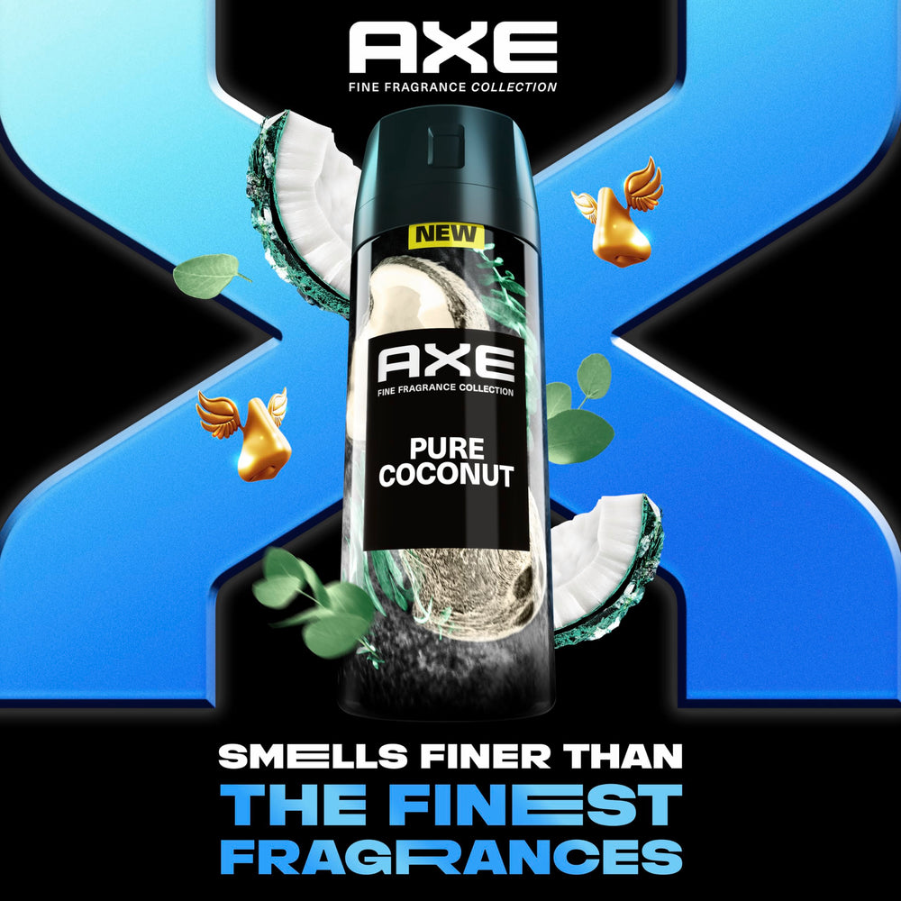 AXE Pure Coconut deodorant aluminum-free formula gentle on skin.